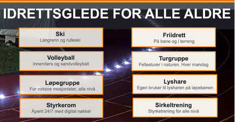 Treningstider høsten 2026